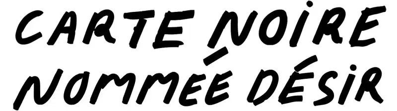 Carte noire nommée Désir
