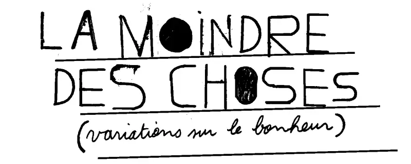 La moindre des choses (variations sur le bonheur)