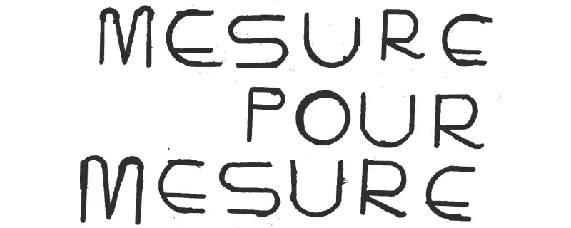 Mesure pour mesure